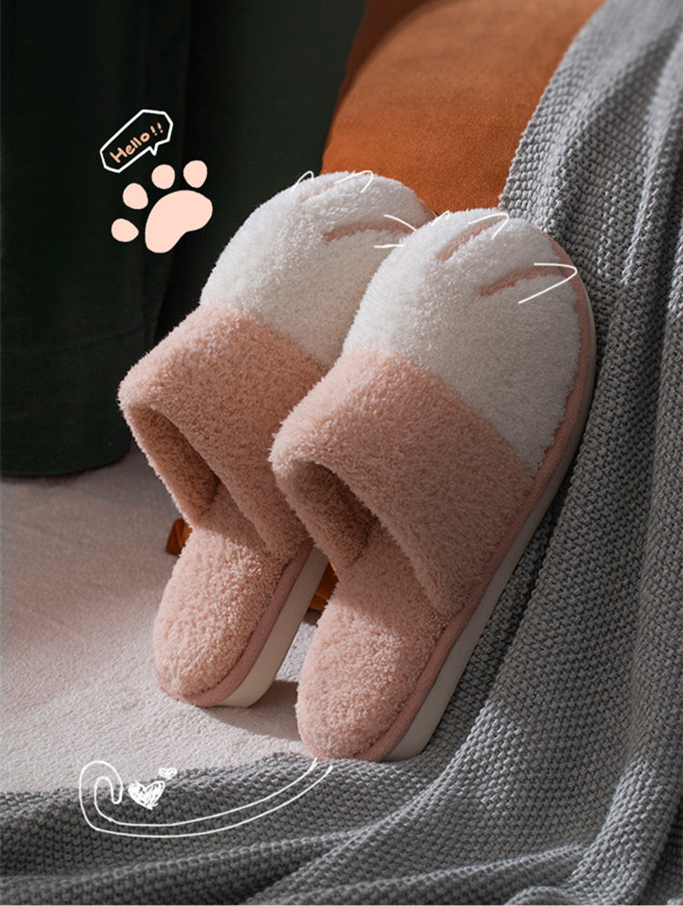 Chaussons Kawaii d'Hiver - Pattes de Chat Douces et Chaudes