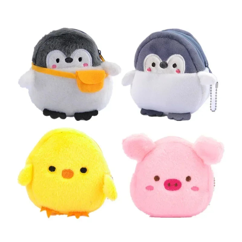 Mini Portefeuille Kawaii en Peluche Poulet