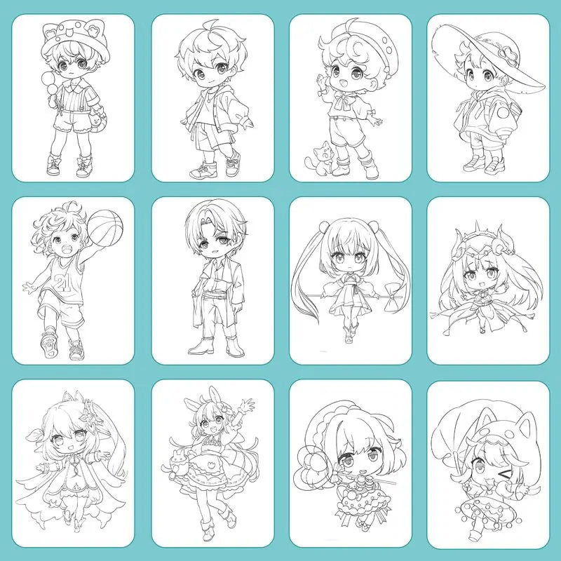 Livre de Dessin et Coloriage Manga Kawaii