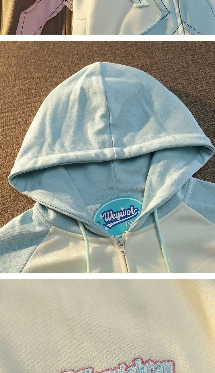 Veste Kawaii Étoilée – Hoodie Campus