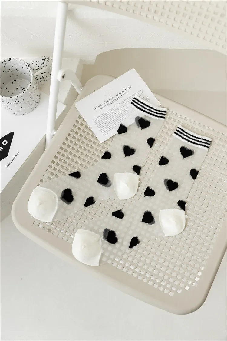 Chaussettes Transparentes Dentelles Lolita - Style Kawaii