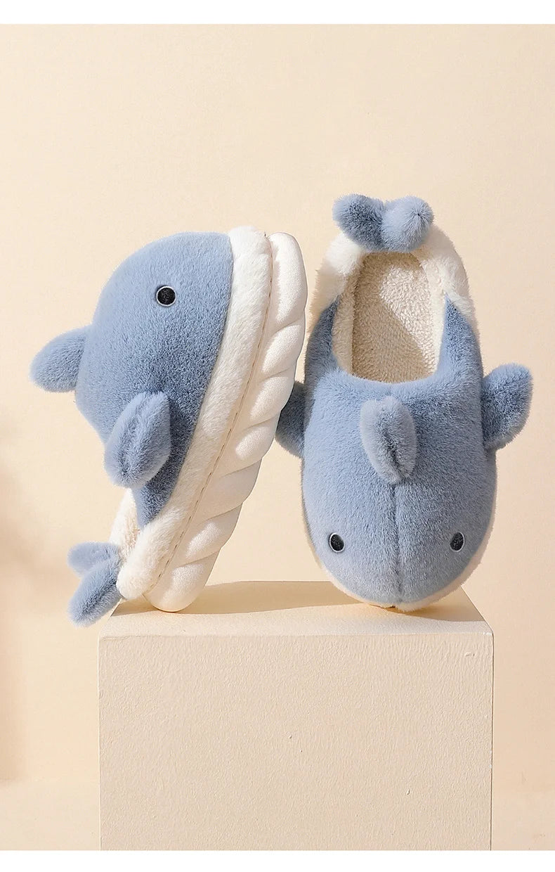 Chaussons Kawaii Requin - Pantoufles Hiver Confortable