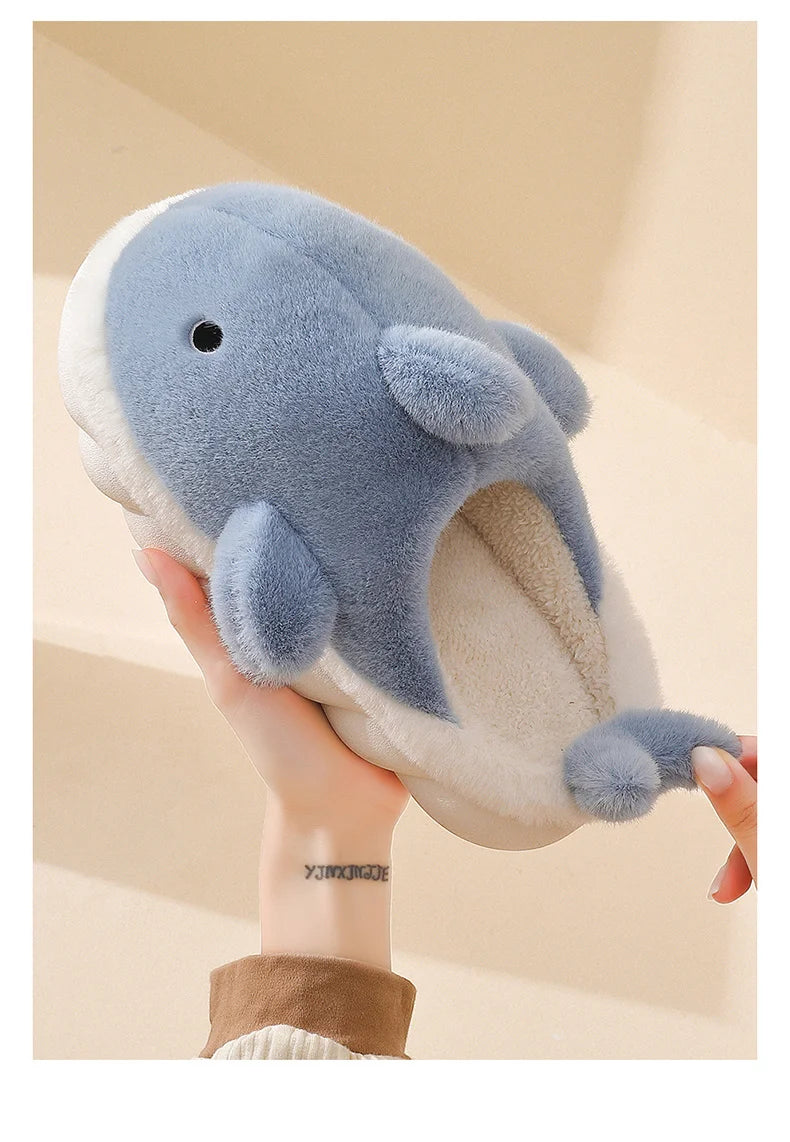Chaussons Kawaii Requin - Pantoufles Hiver Confortable