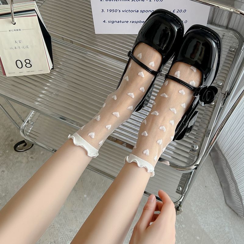 Chaussettes Transparentes Dentelles Lolita - Style Kawaii