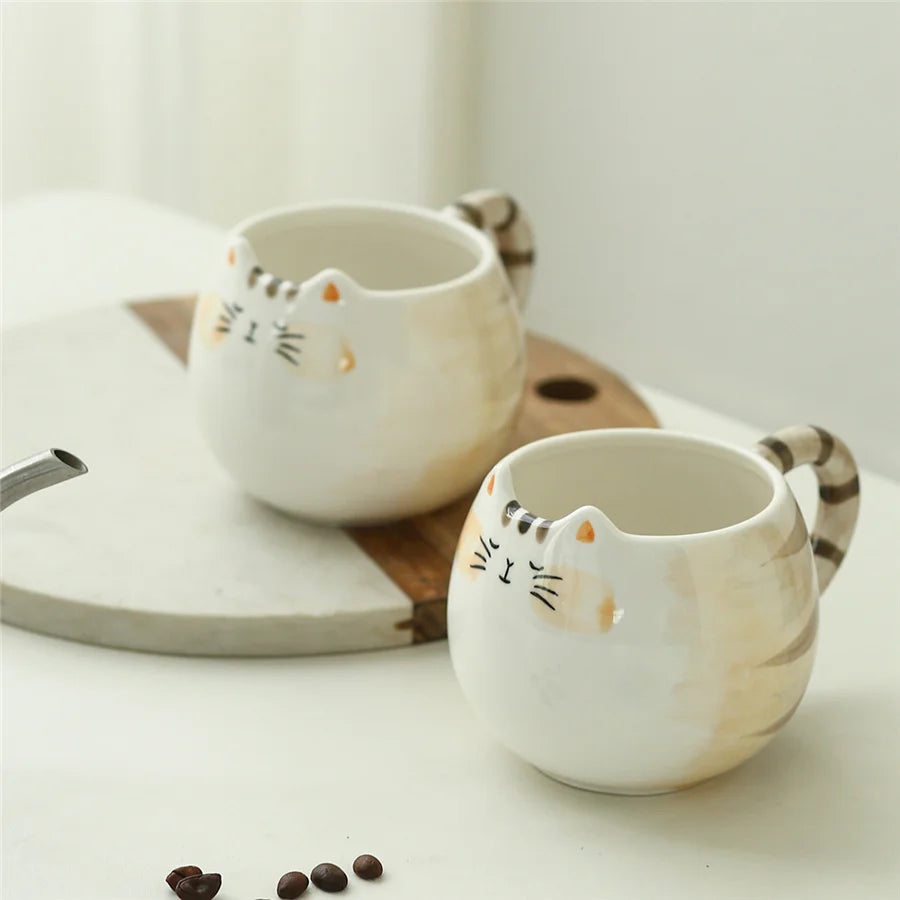 Mug à café en céramique personnalisé en forme de chat mignon vente en gros Mug à café en céramique personnalisé en forme de chat mignon vente en gros