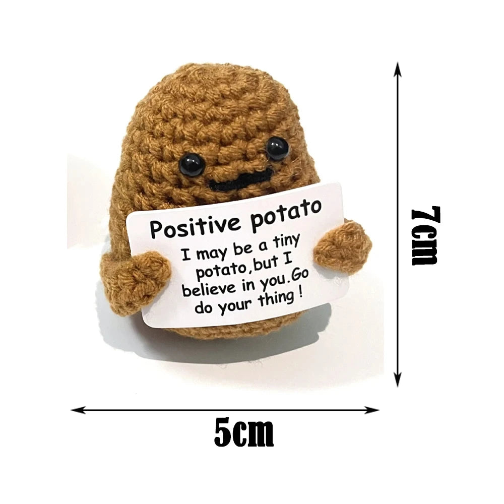 Mini fruit/légume fait main Kawaii Patate contente marron 3