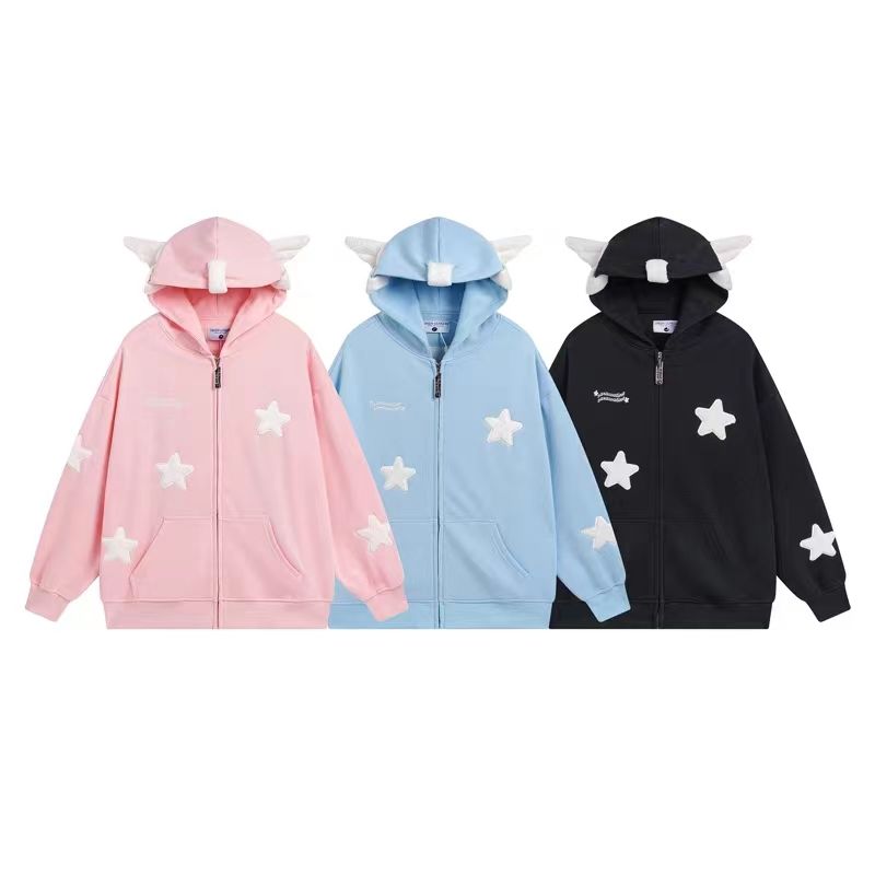 Veste Kawaii Oversize avec Ailes d'Ange