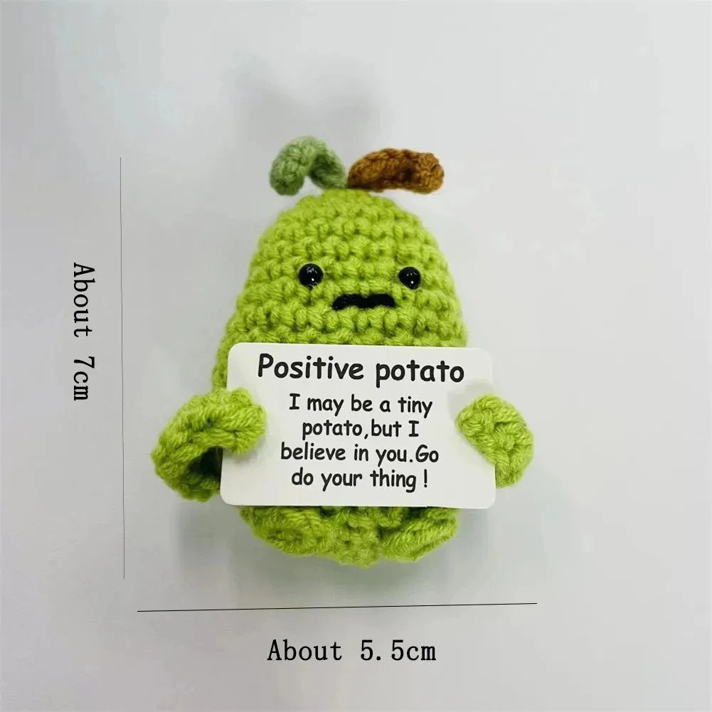 Mini fruit/légume fait main Kawaii Patate contente verte 1