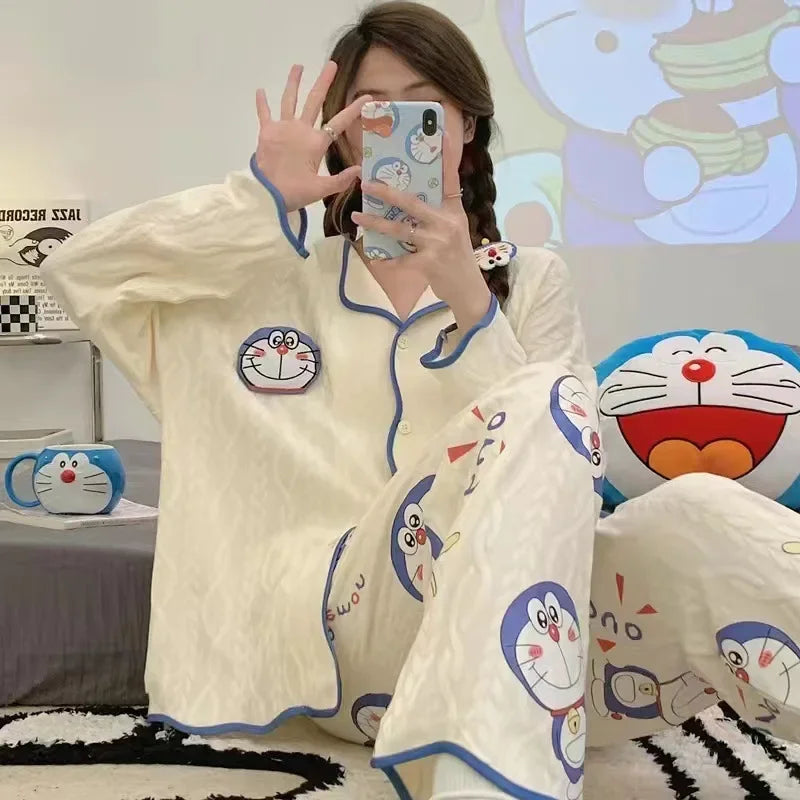 Pyjama d'Hiver Kawaii Bleu