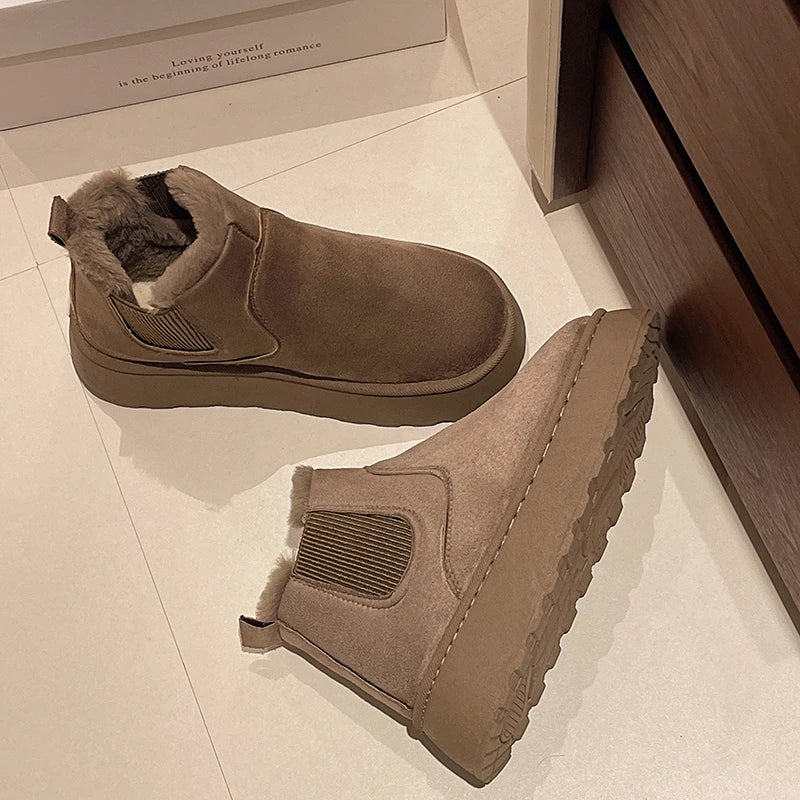 Bottes d’Hiver Kawaii - Chaleur et Confort Camel