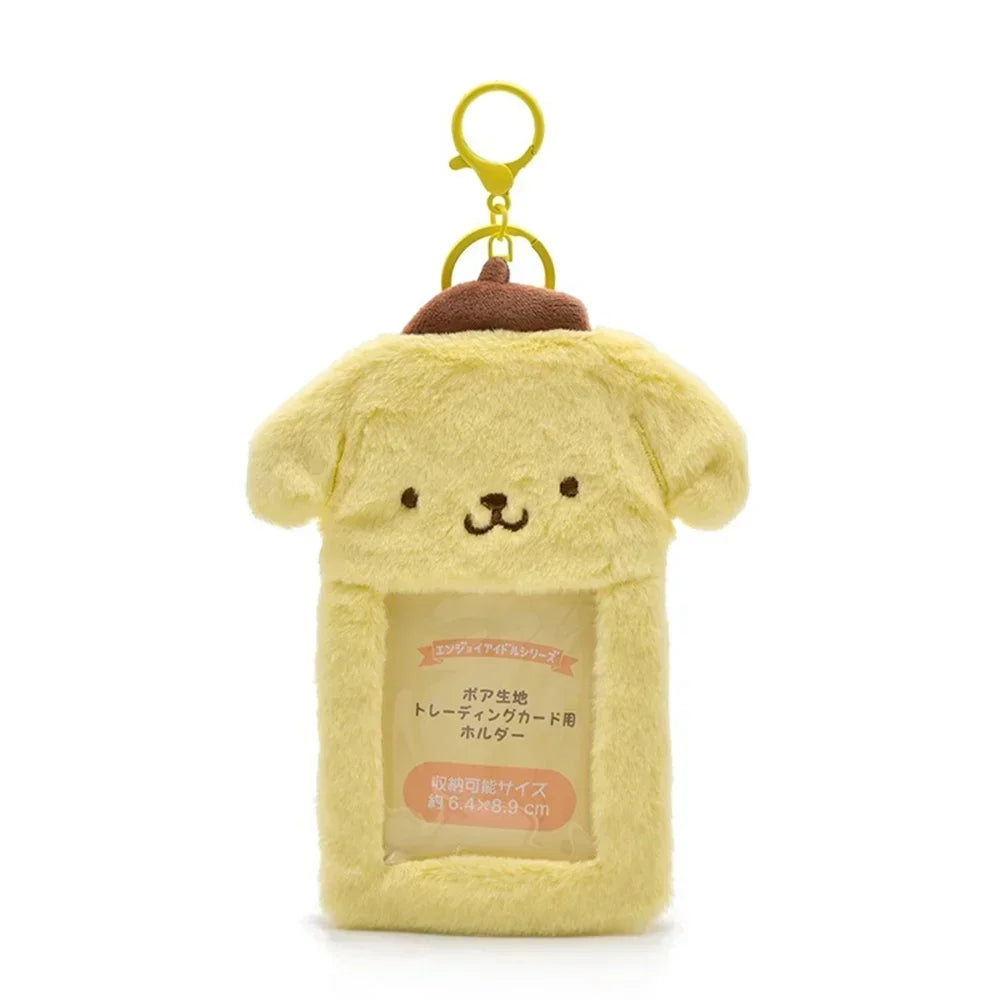 Étui à Cartes Kawaii en Peluche avec Porte-Clés Kawaii Pompompurin
