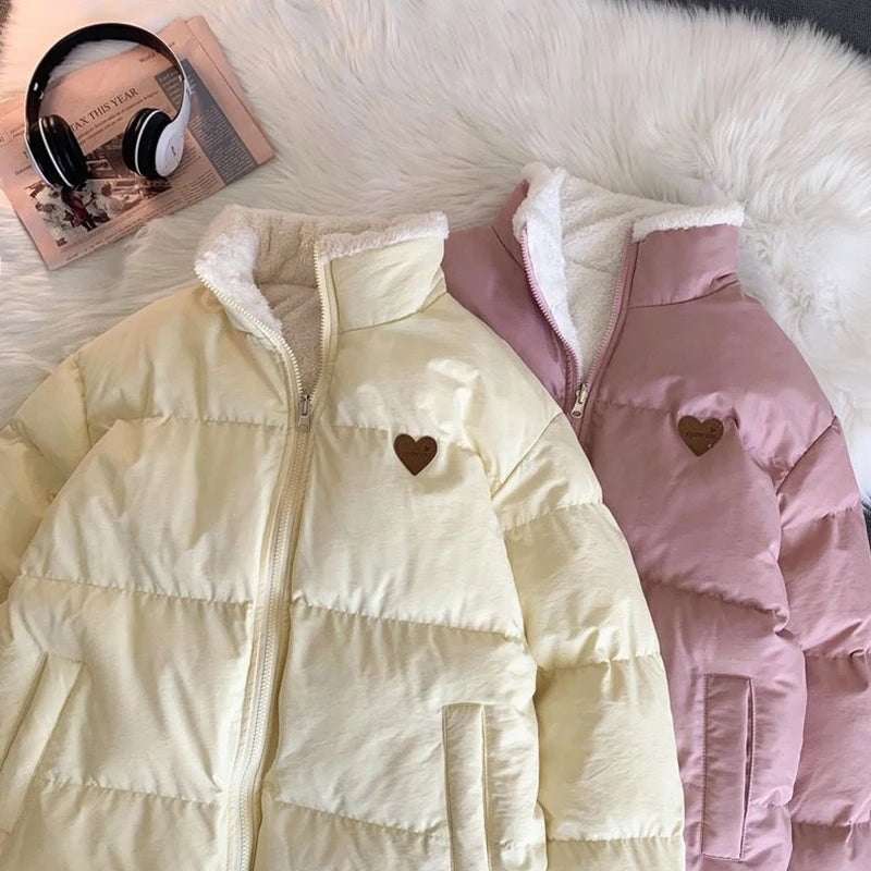 Veste Kawaii Réversible avec Broderie – Manteau Hiver