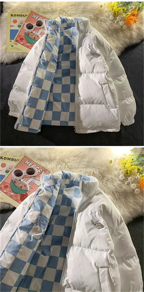 Veste Kawaii Réversible avec Broderie – Manteau Hiver