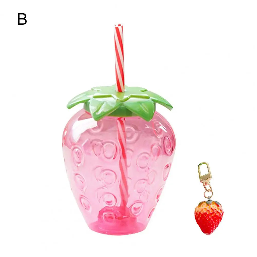 Gourde Kawaii Fraise 500ML - Bouteille avec Paille