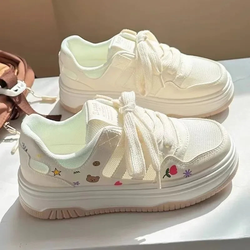 Sneakers Kawaii - Baskets à Plateforme avec Imprimé Mignon