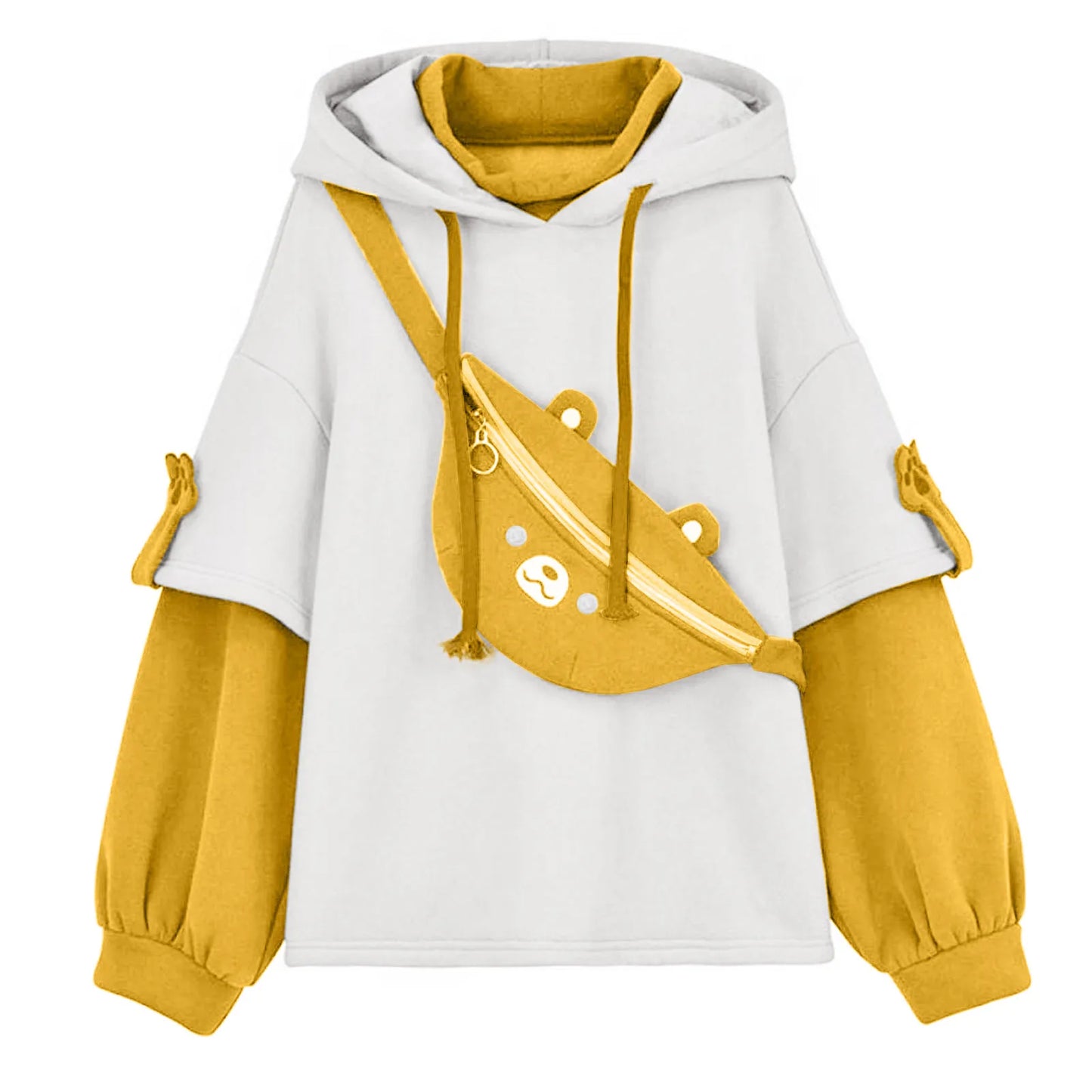 Hoodie Oversize Kawaii avec Sac Ours