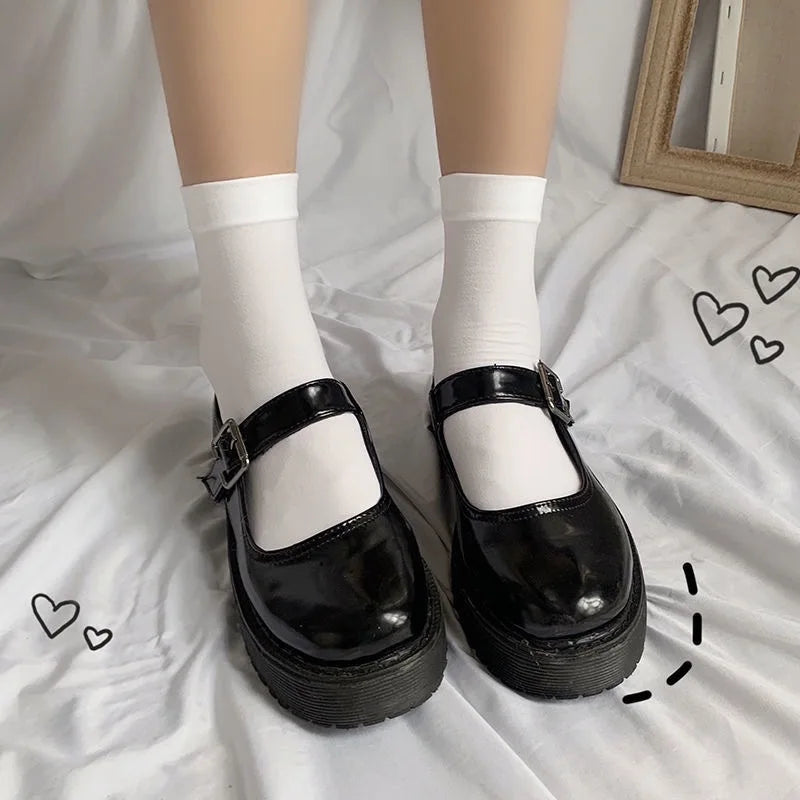 Chaussettes Longues Lolita Blanc 20 cm Taille unique