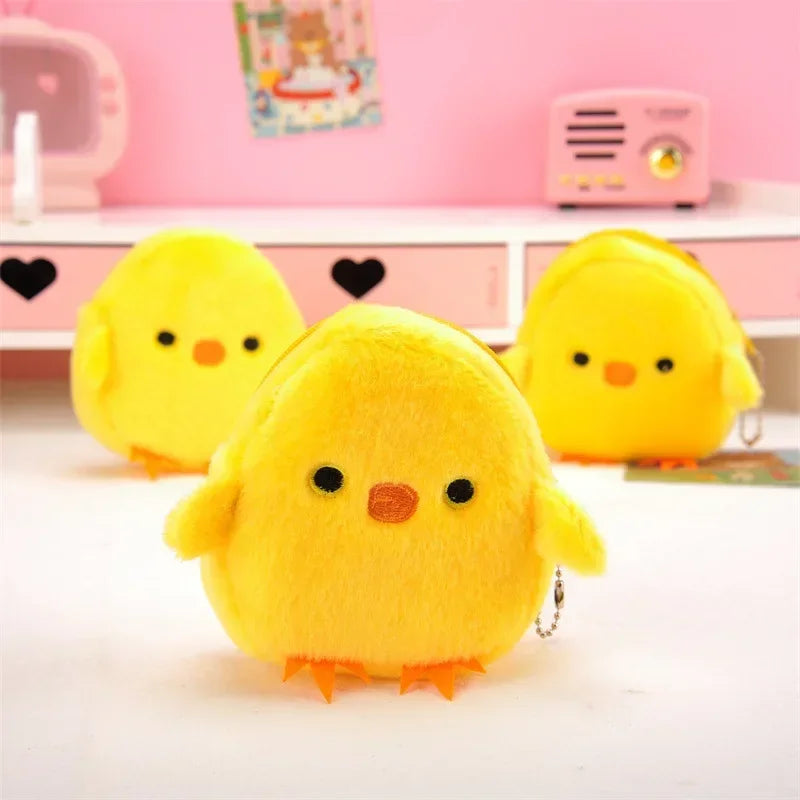 Mini Portefeuille Kawaii en Peluche Poulet
