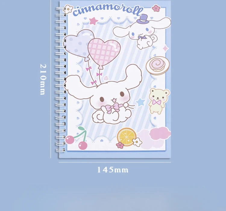 Kawaii Sanrio Kuromi Coil Notebook A5 Notebook Exercise Book Girls Cute Stationery Cinnamoroll Learning Stationery Notepad Diary