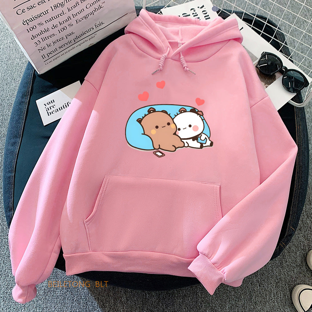 Sweat à Capuche Kawaii - Les petits amoureux