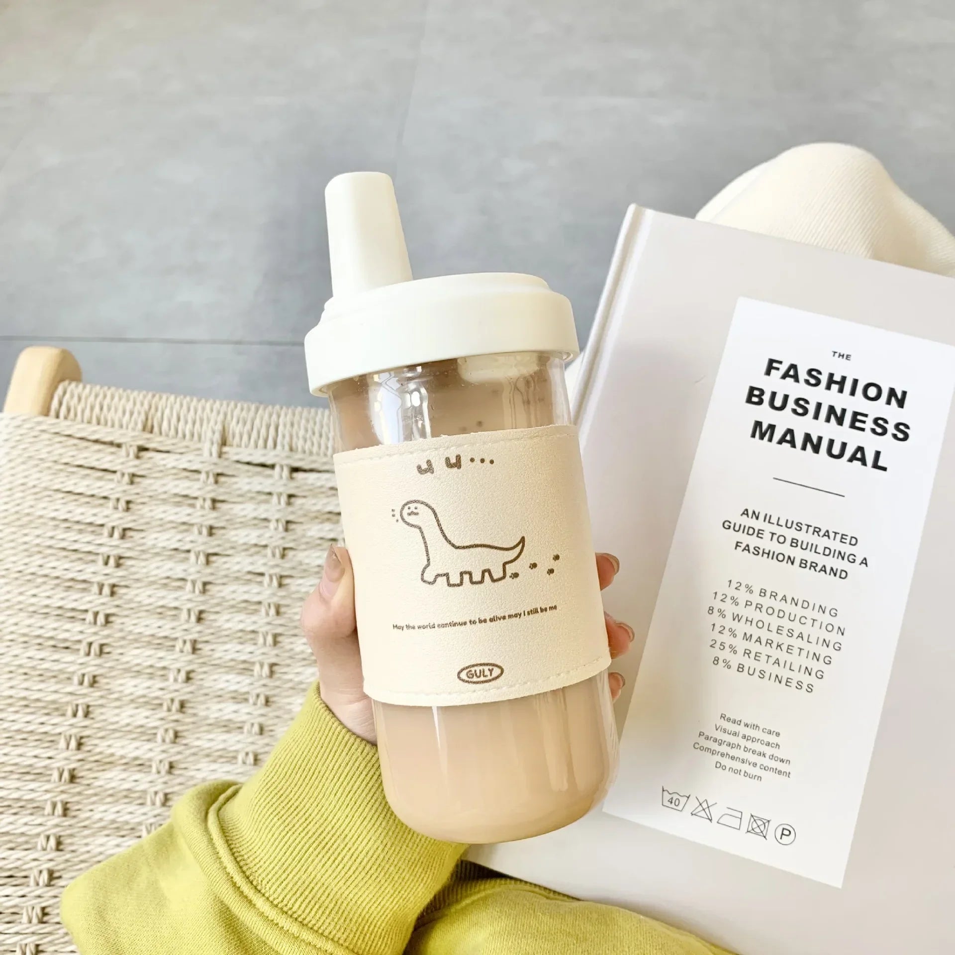 Gourde Kawaii Ours - Bouteille Grande Capacité avec Paille