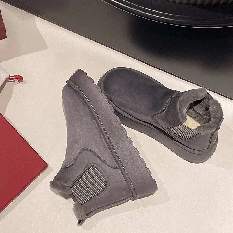 Bottes d’Hiver Kawaii - Chaleur et Confort Gris