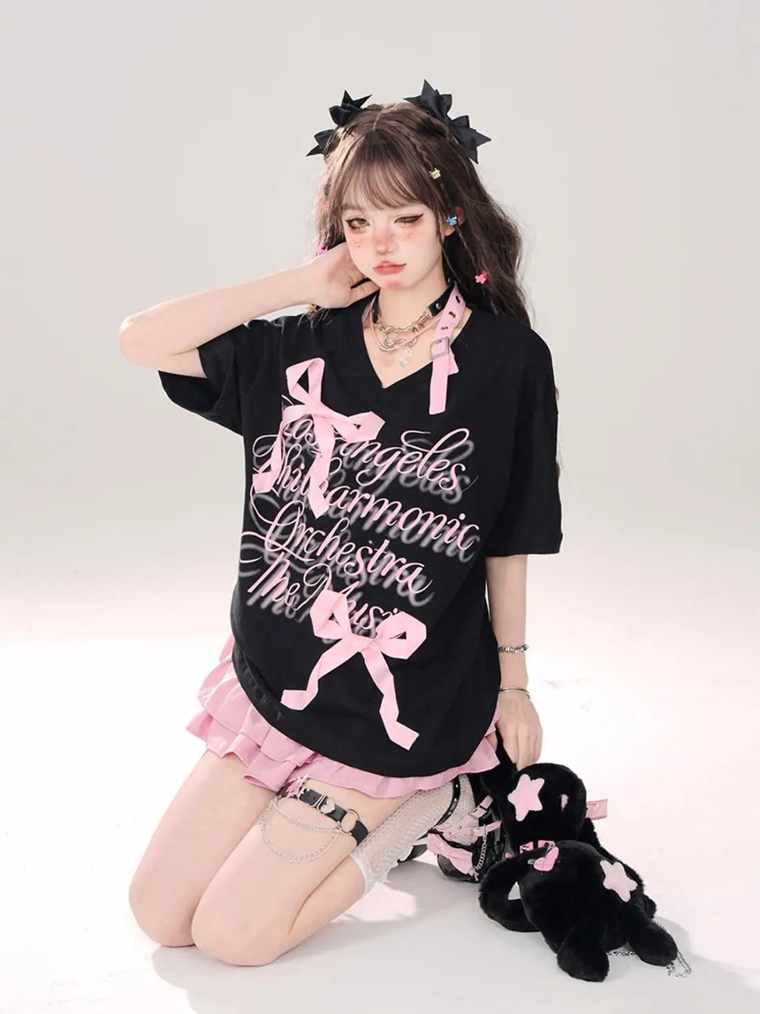 Y2K Kellykitty Japan Black Half Length Skirt Female A-word Summer Fluffy Skirt Self Cultivation Appear Thin Cake Short Pleated