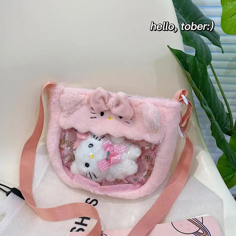 Sac à Bandoulière Transparent Kawaii Hello Kitty