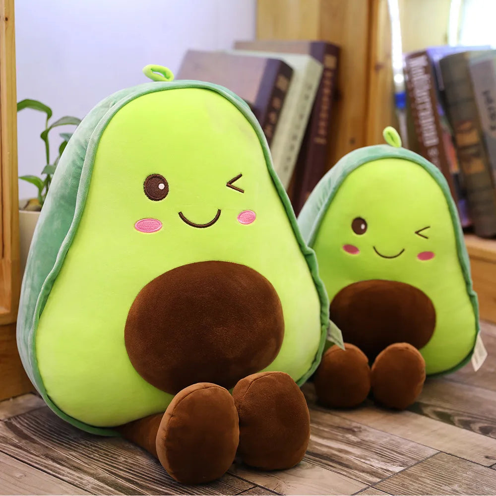 Kawaii Avocado Plush Cushion