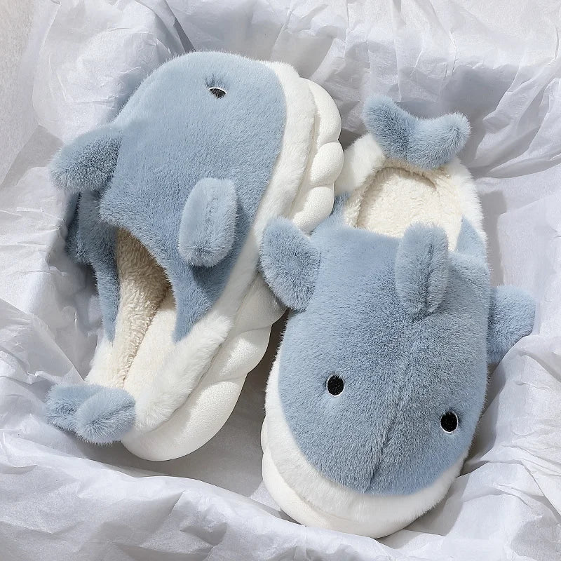 Chaussons Kawaii Requin - Pantoufles Hiver Confortable