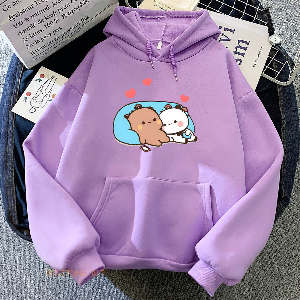 Sweat à Capuche Kawaii - Les petits amoureux