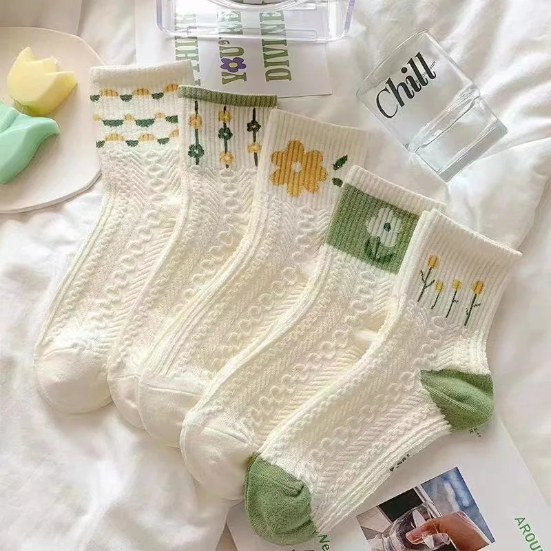 Set de 5 Paires de Chaussettes Kawaii Lolita Pair 2 Taille unique