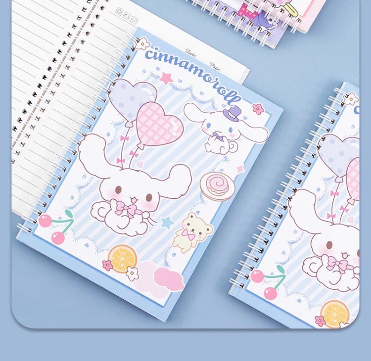 Kawaii Sanrio Kuromi Coil Notebook A5 Notebook Exercise Book Girls Cute Stationery Cinnamoroll Learning Stationery Notepad Diary