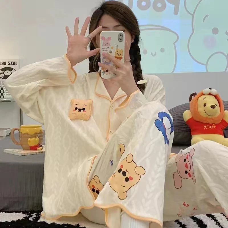 Pyjama d'Hiver Kawaii Jaune