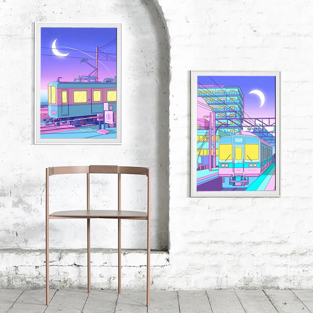 Poster Kawaii "Night City Pop"
