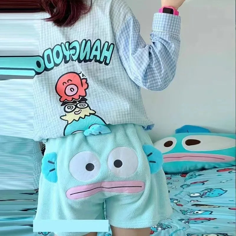 Shorts Kawaii Hangyodon en Peluche Douce