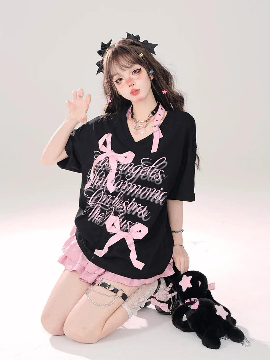 Y2K Kellykitty Japan Black Half Length Skirt Female A-word Summer Fluffy Skirt Self Cultivation Appear Thin Cake Short Pleated