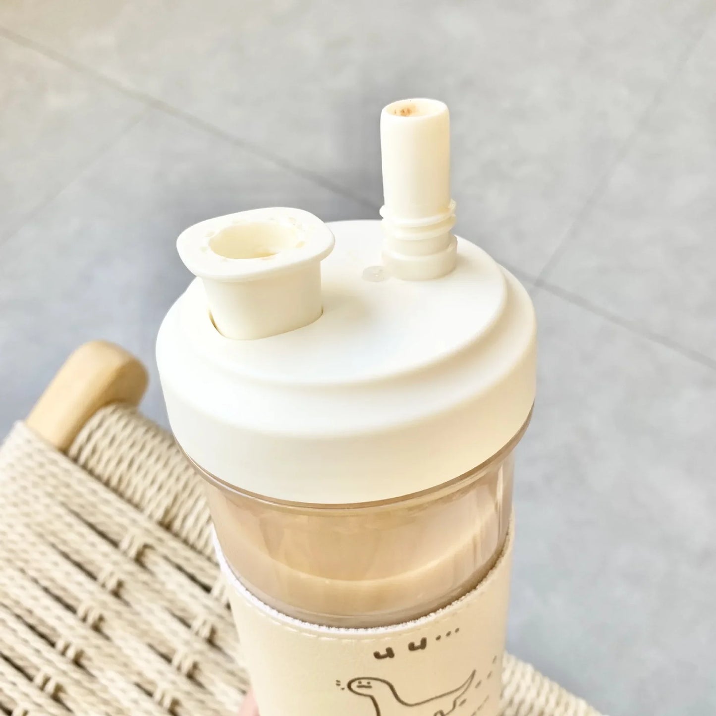 Gourde Kawaii Ours - Bouteille Grande Capacité avec Paille