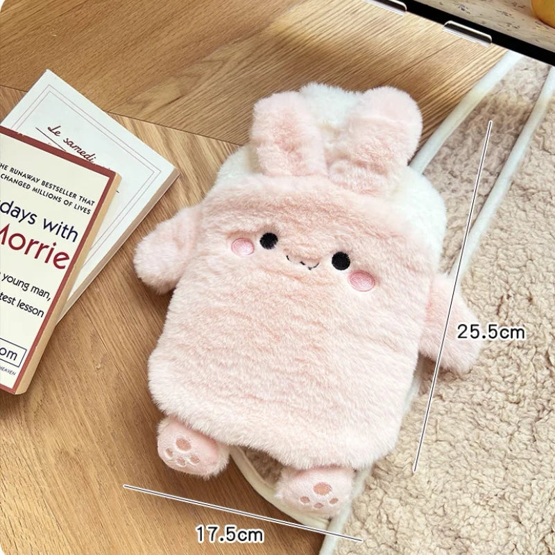 Bouillotte Kawaii avec Peluche Rose (750ml)