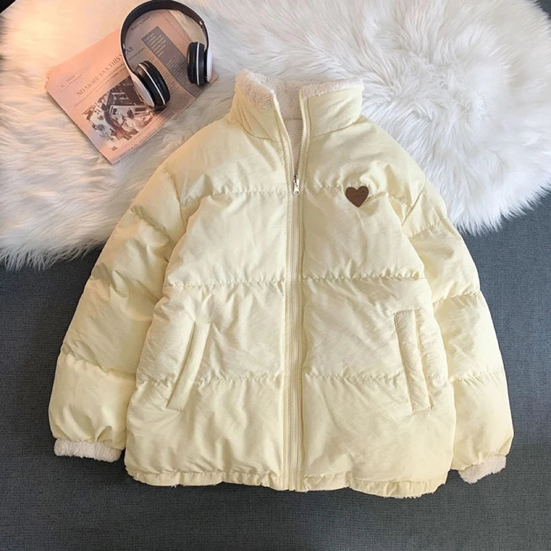 Veste Kawaii Réversible avec Broderie – Manteau Hiver