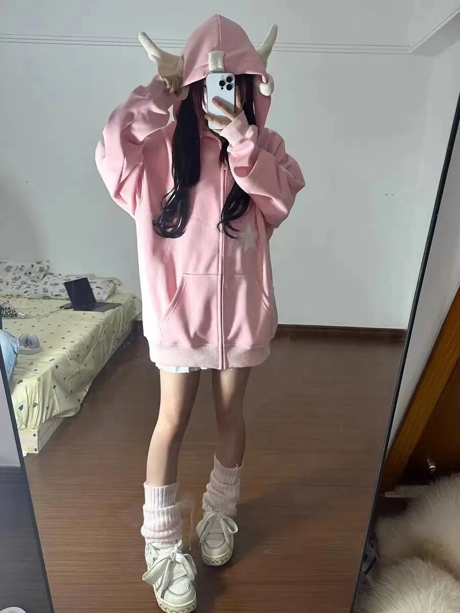 Veste Kawaii Oversize avec Ailes d'Ange