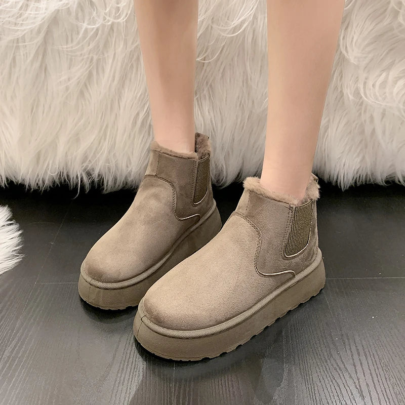 Bottes d’Hiver Kawaii - Chaleur et Confort Marron