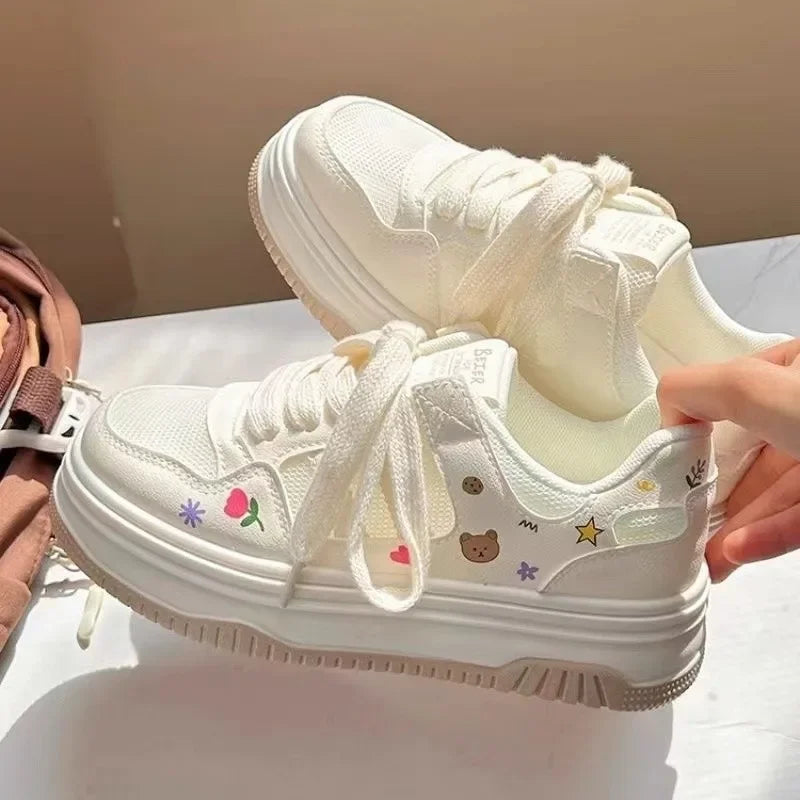Sneakers Kawaii - Baskets à Plateforme avec Imprimé Mignon