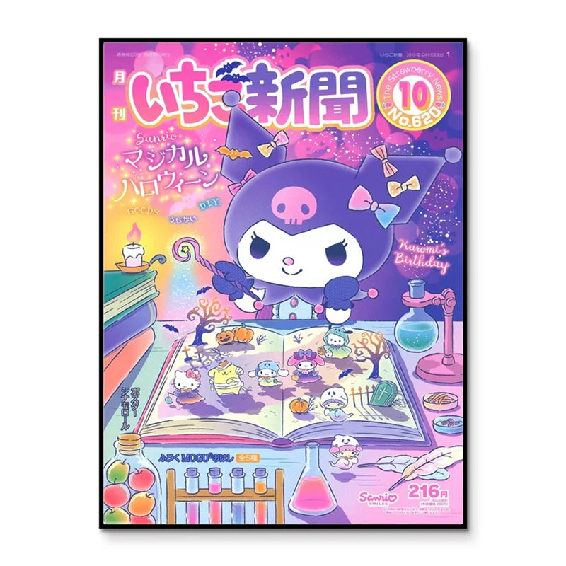MINISO Sanrio Hello Kitty Kuromi Anime Cute Cartoon Character Kawaii Wall Art Posters Home Decor Canvas Painting Murals Cuadros 10