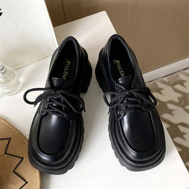Mocassins Kawaii à Lacets Vintage