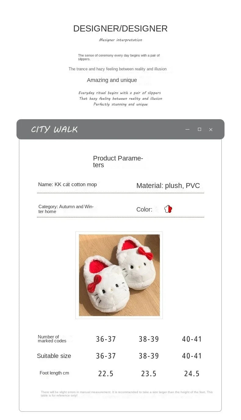 Chaussons en Peluche Kawaii - Sanrio