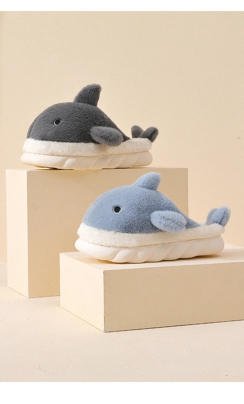Chaussons Kawaii Requin - Pantoufles Hiver Confortable