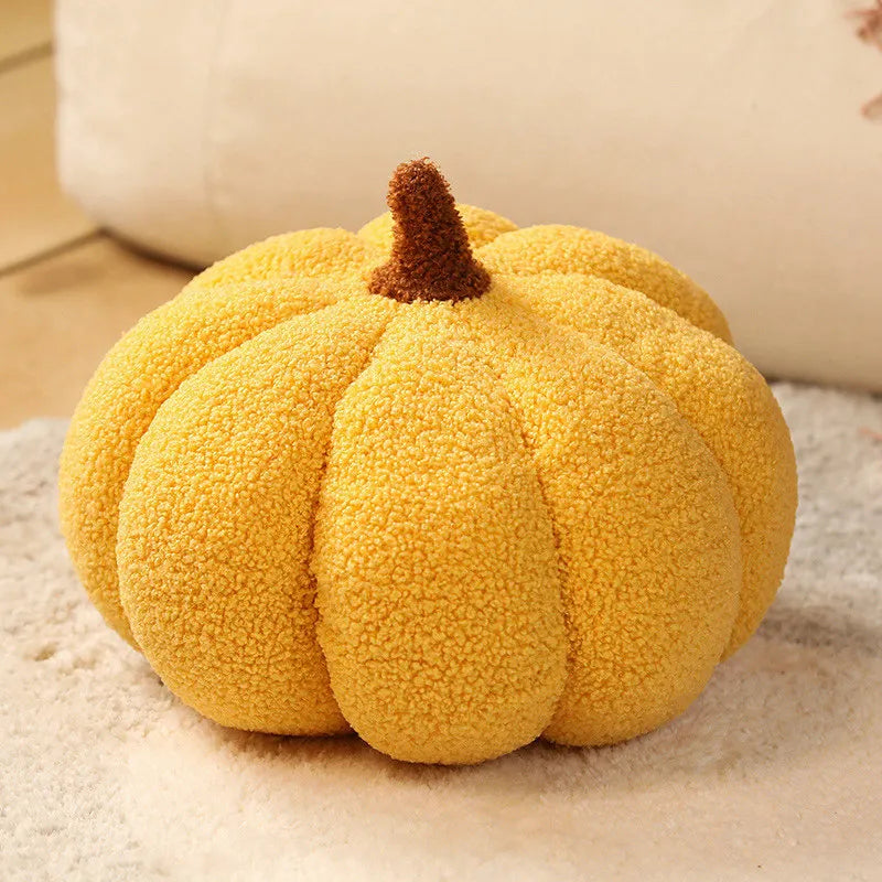 Oreiller Citrouille Kawaii Jaune