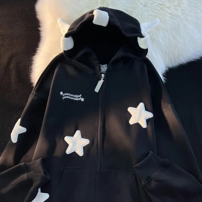 Veste Kawaii Oversize avec Ailes d'Ange