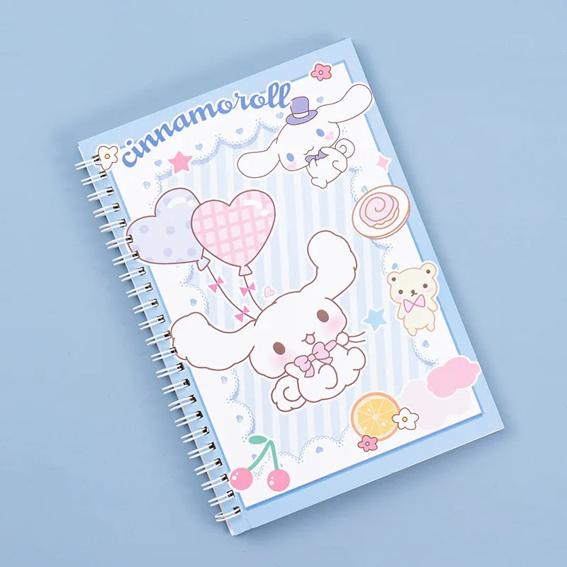Kawaii Sanrio Kuromi Coil Notebook A5 Notebook Exercise Book Girls Cute Stationery Cinnamoroll Learning Stationery Notepad Diary Cinnamon